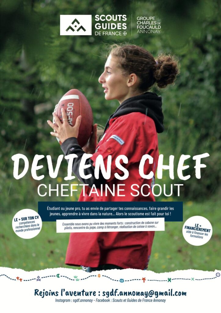 Affiche de recrutement chefs / sgdf annonay