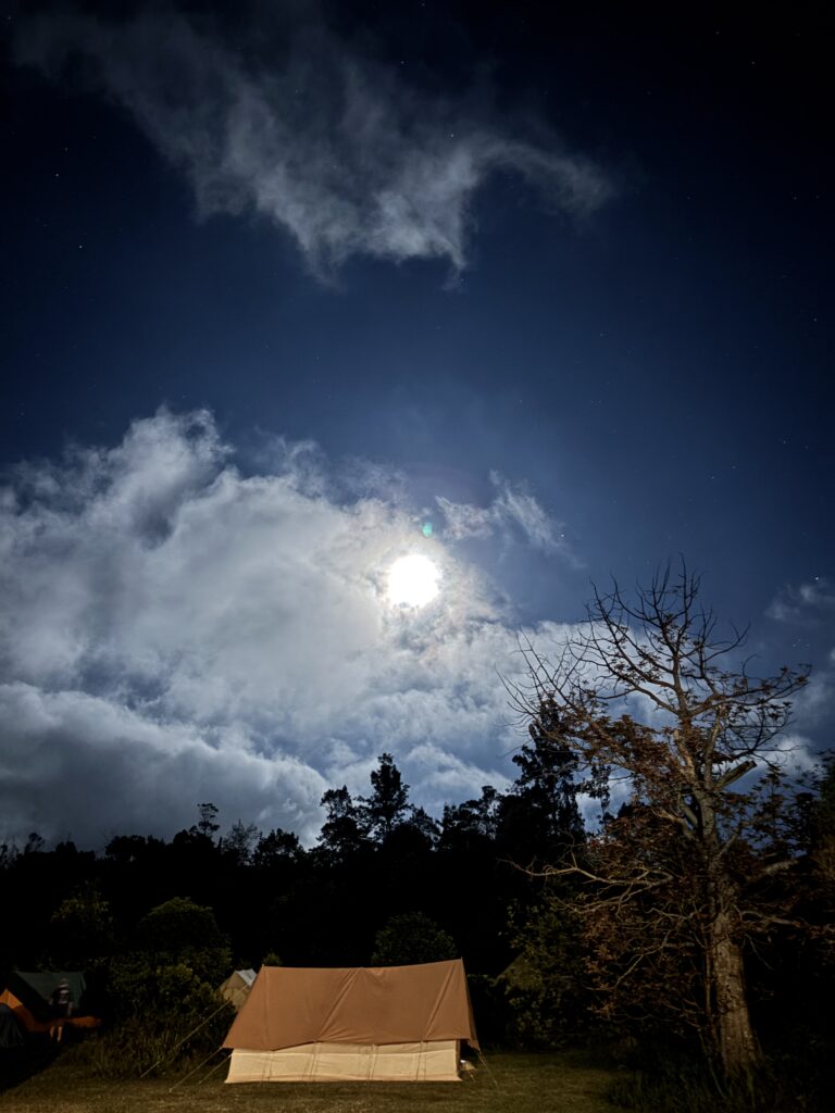 Tente au clair de lune