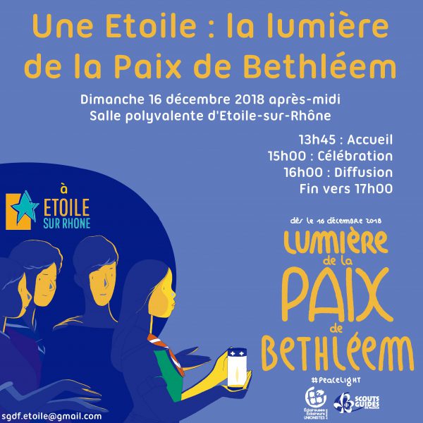 Evènement à Etoile-sur-Rhône : lumière de la paix de Bethléem 2018